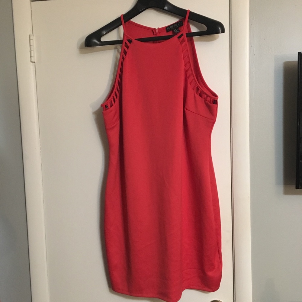 Pink midi dress